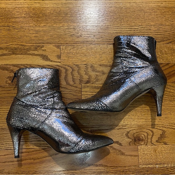 Free People Leather Lexi Heel Boots in Silver - Picture 5 of 16